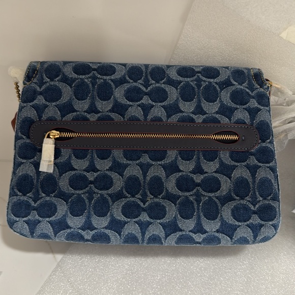 Coach Tabby Washed Denim b4/indigo Soft Shoulder Bag - Picture 12 of 15